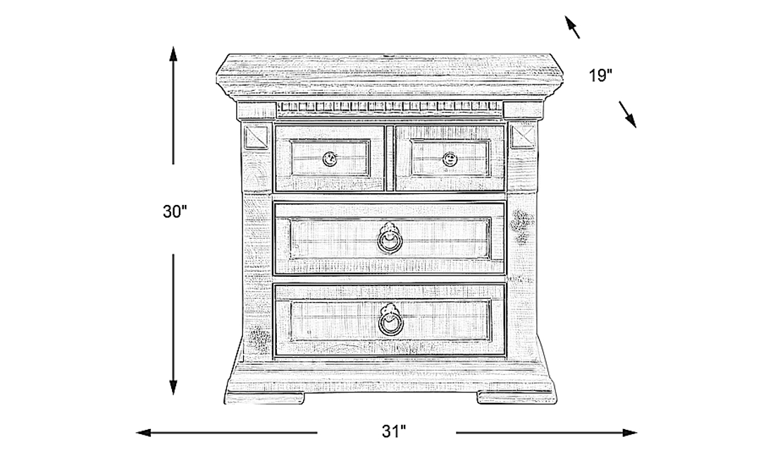 Crestwell Manor White Nightstand