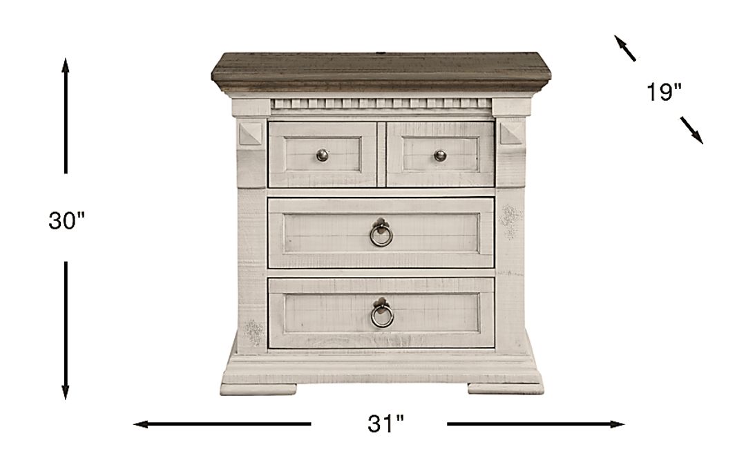 Crestwell Manor White Nightstand