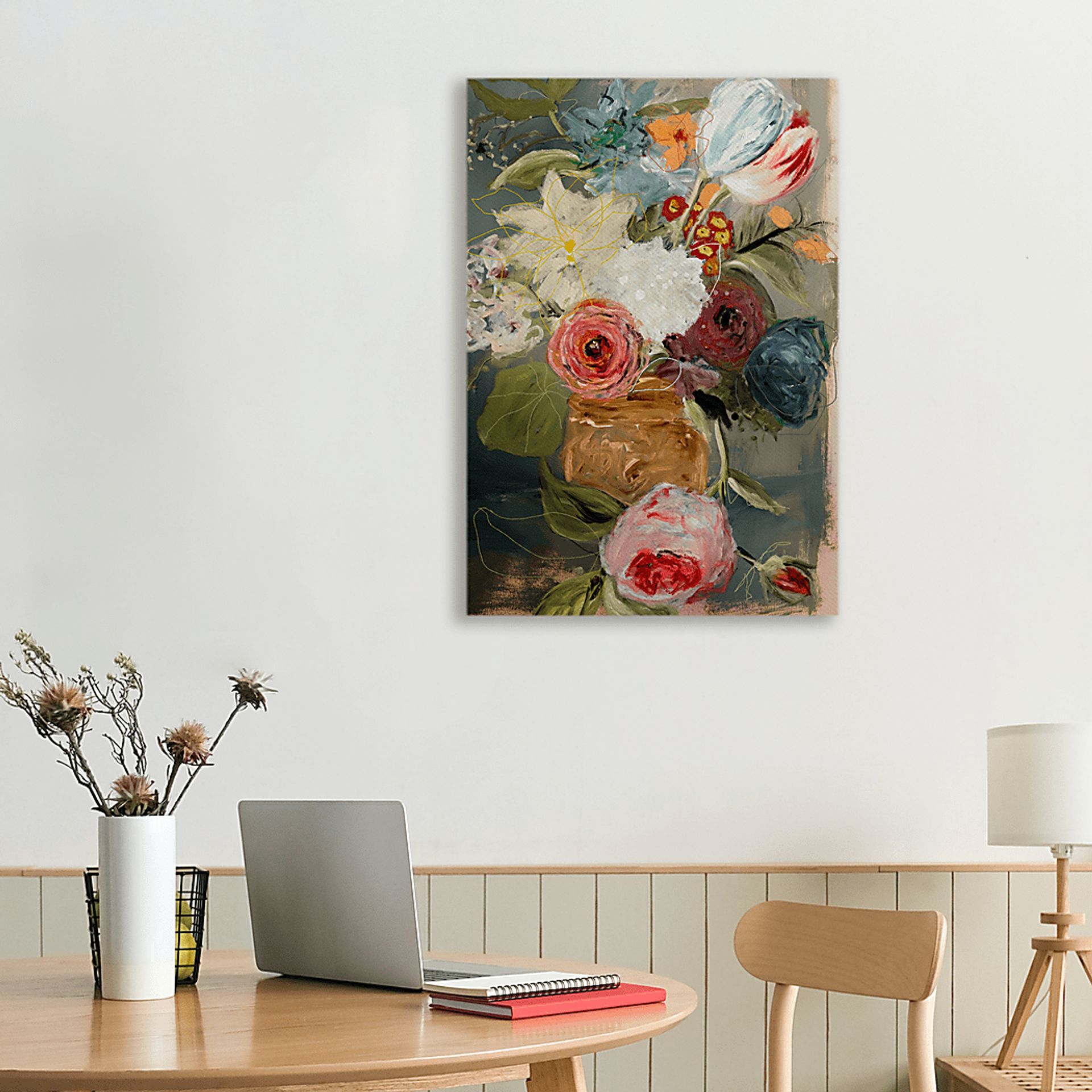 Crestwick Green Canvas Wall Art - Image 2