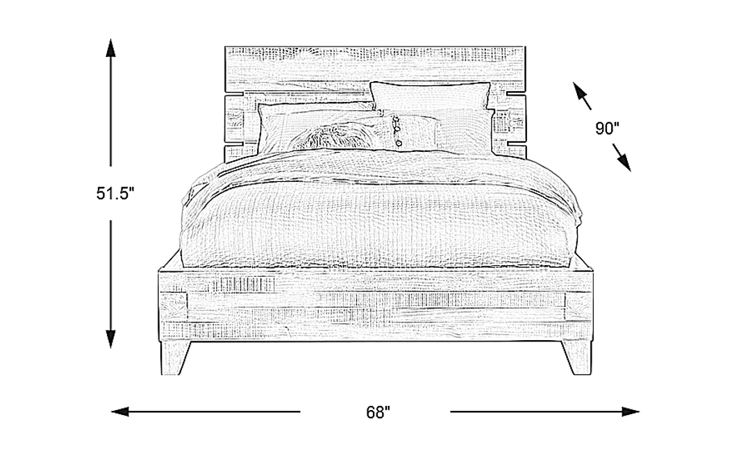 Crestwood Creek Gray 3 Pc Queen Panel Bed