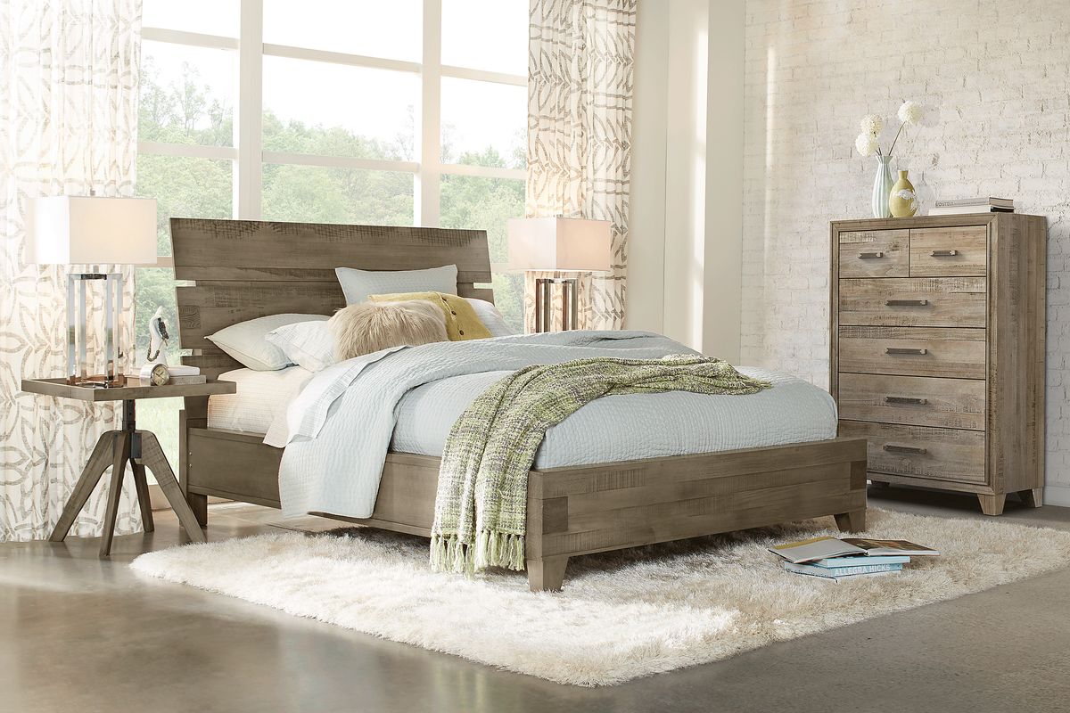 Crestwood Creek 5 Pc Gray Queen Bedroom Set With 3 Pc Queen Bed, Chest