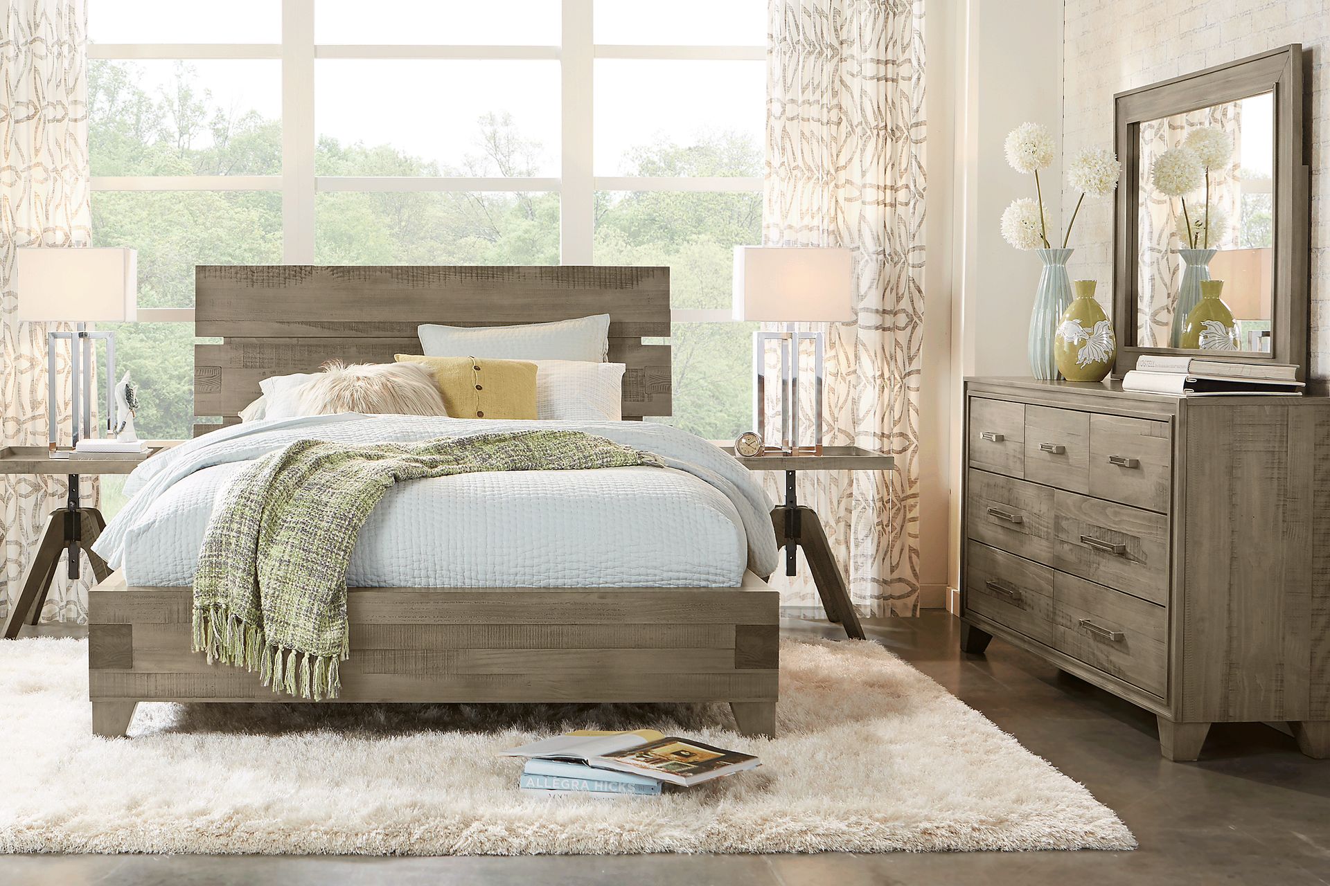 Crestwood Creek Gray 8 Pc King Panel Bedroom - Image 1