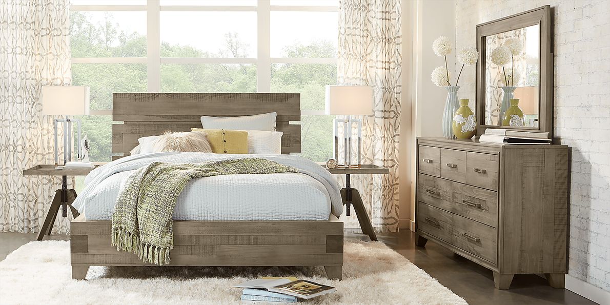 Crestwood Creek Gray 8 Pc King Panel Bedroom Rooms To Go
