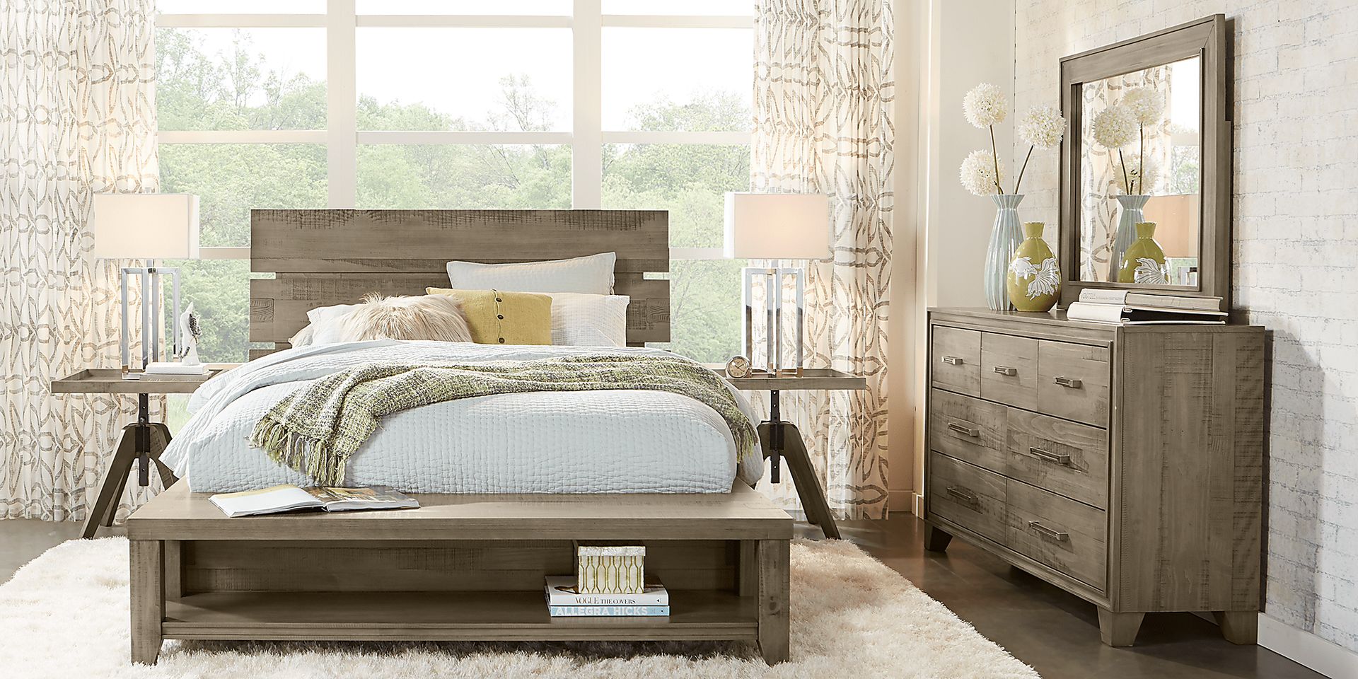Crestwood Creek Gray 8 Pc King Panel Bedroom - Image 2