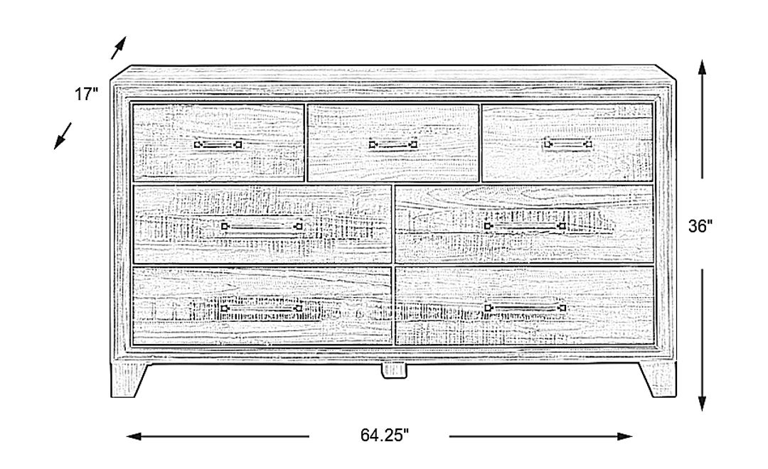 Crestwood Creek Gray Dresser