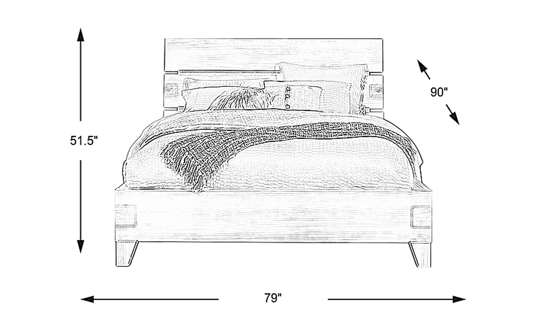 Crestwood Creek Ivory 3 Pc King Panel Bed