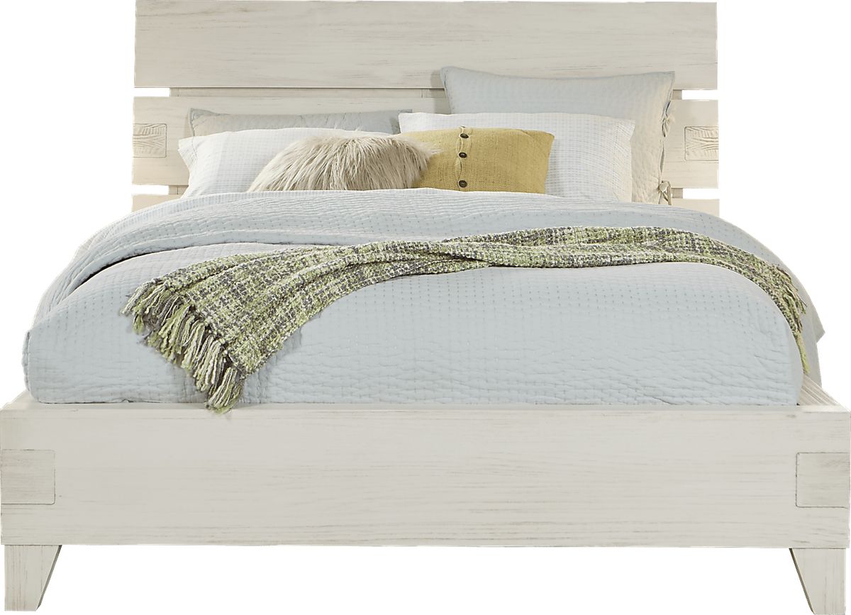 Crestwood Creek Ivory Light Wood,White 3 Pc King Bed Rooms to Go