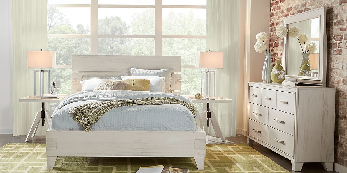 Crestwood Creek Ivory 3 Pc Queen Panel Bed