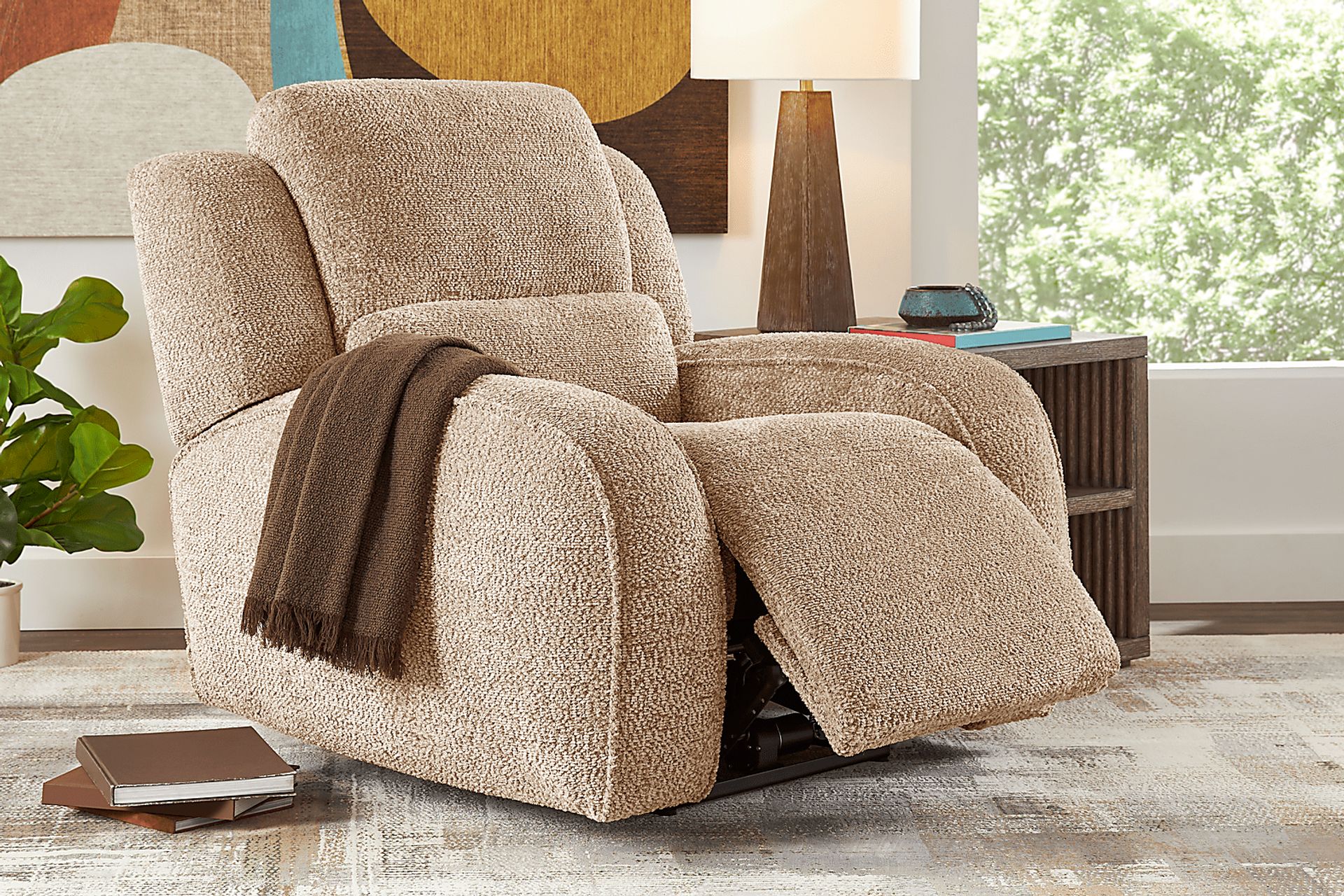 Crestwood Tan 8 Pc Reclining Living Room with Dual Power Reclining Sofa - Image 15