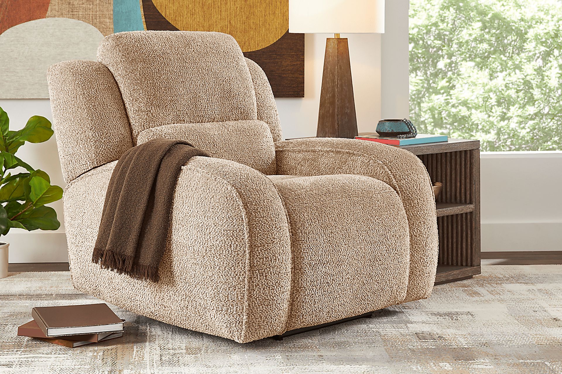 Crestwood Tan 8 Pc Reclining Living Room with Dual Power Reclining Sofa - Image 16