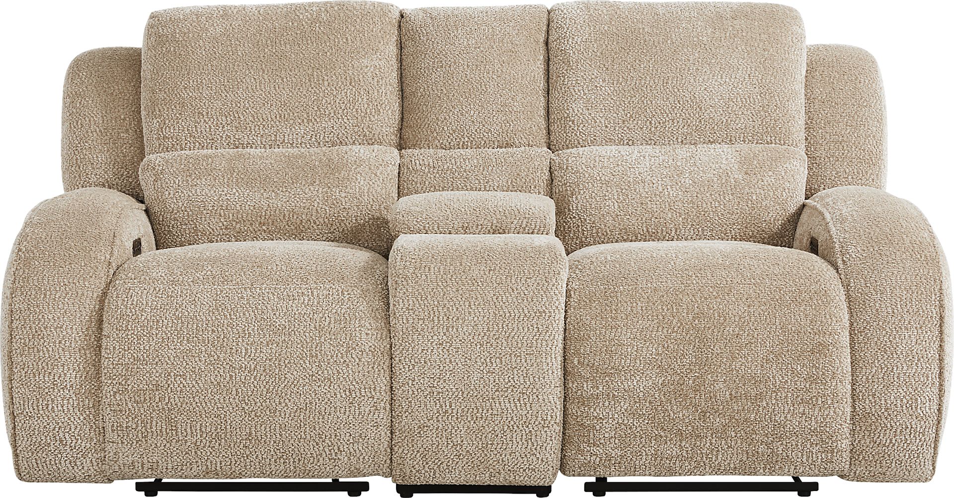 Crestwood Tan Dual Power Reclining Loveseat - Image 3