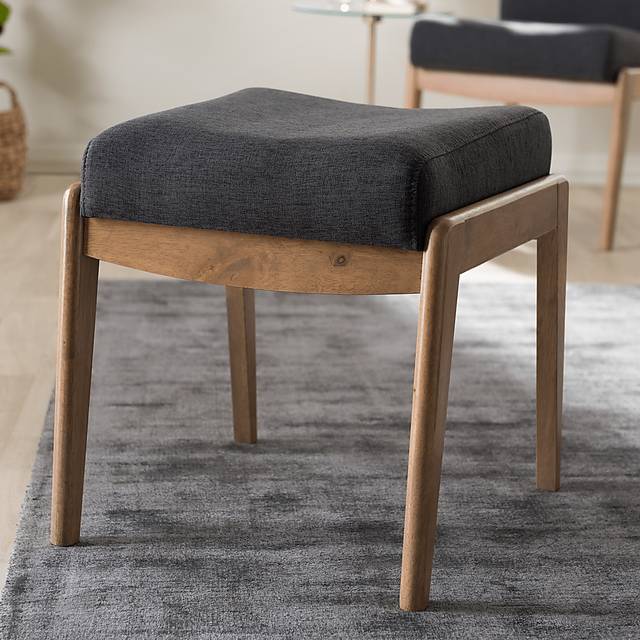 Creswell Gray Ottoman - Thumbnail - Image 2