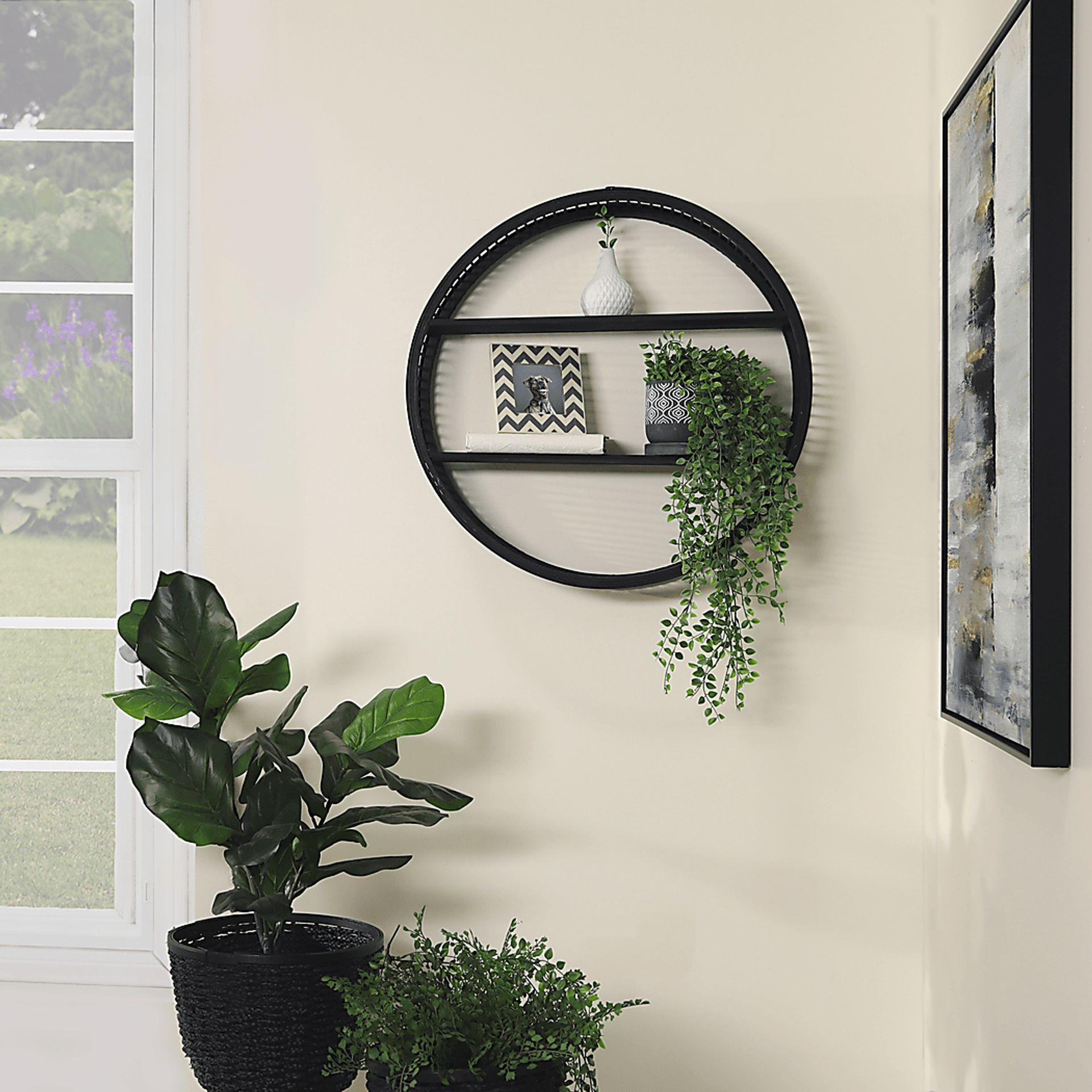 Crewdson Black Wall Shelf - Image 2