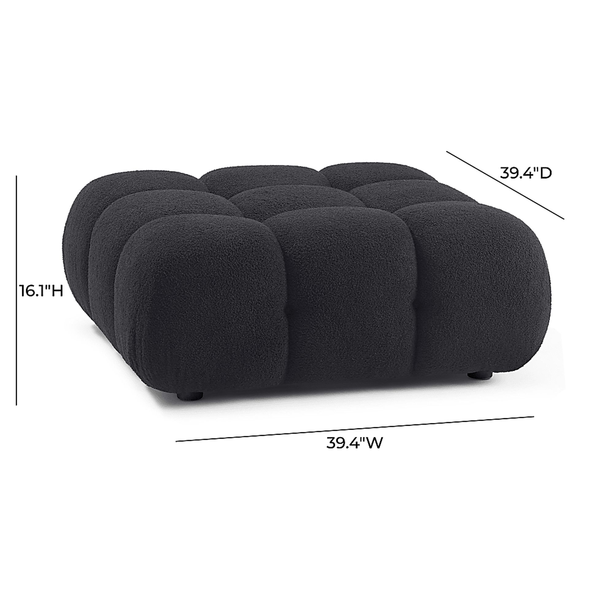 Crianza Black Ottoman - Image 3