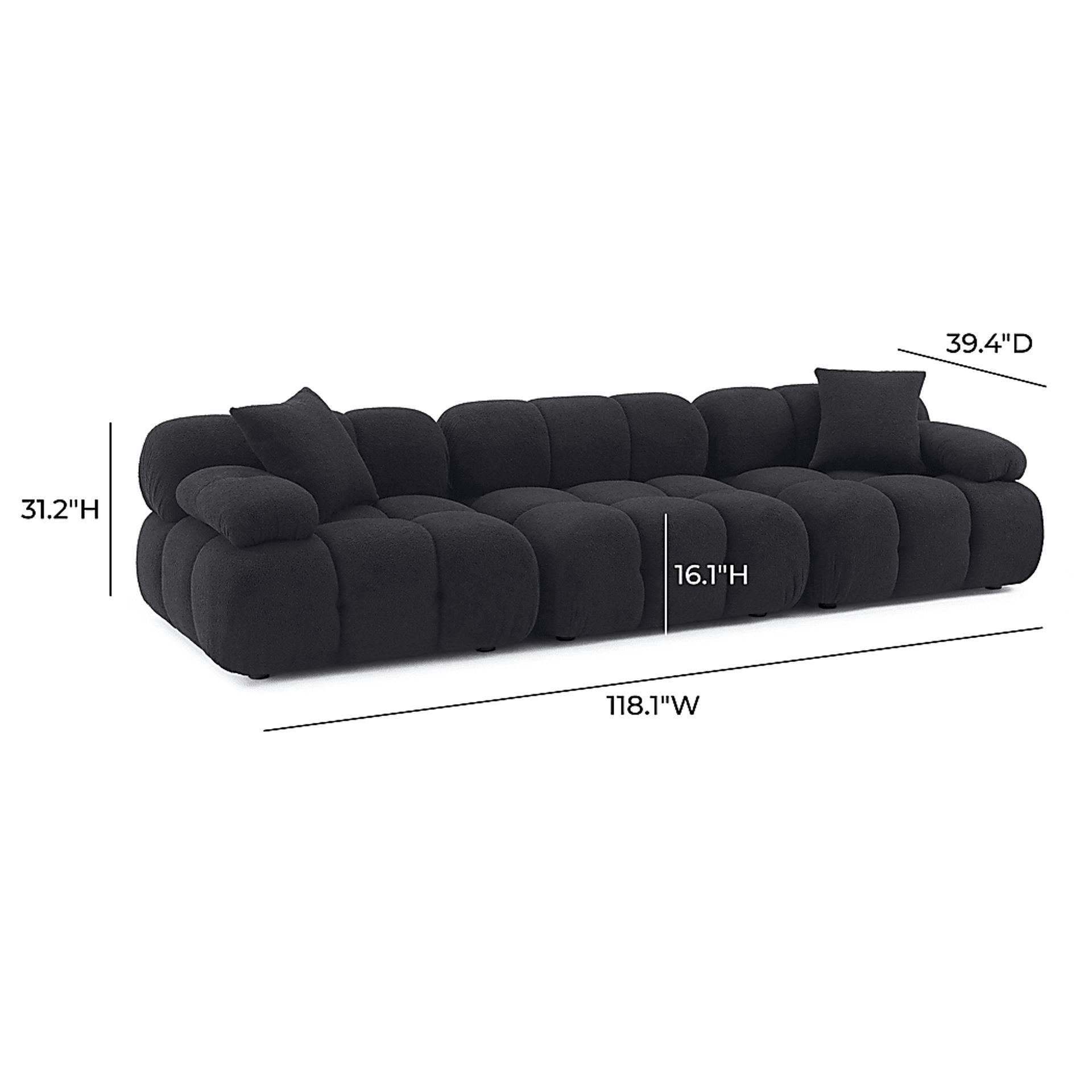 Crianza Black Sofa - Image 2