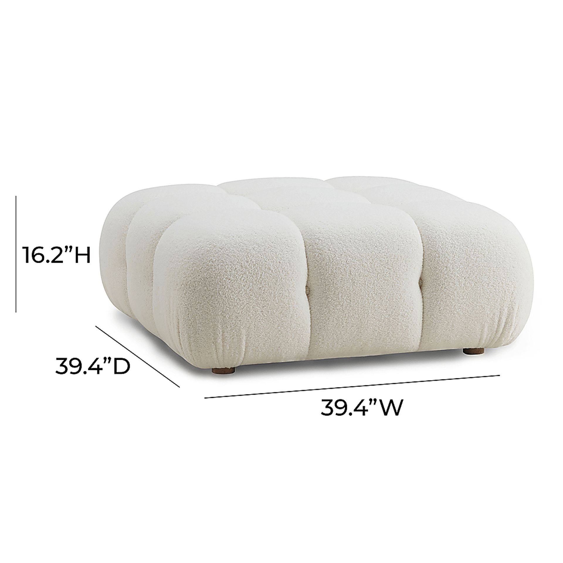 Crianza Cream Ottoman - Image 4