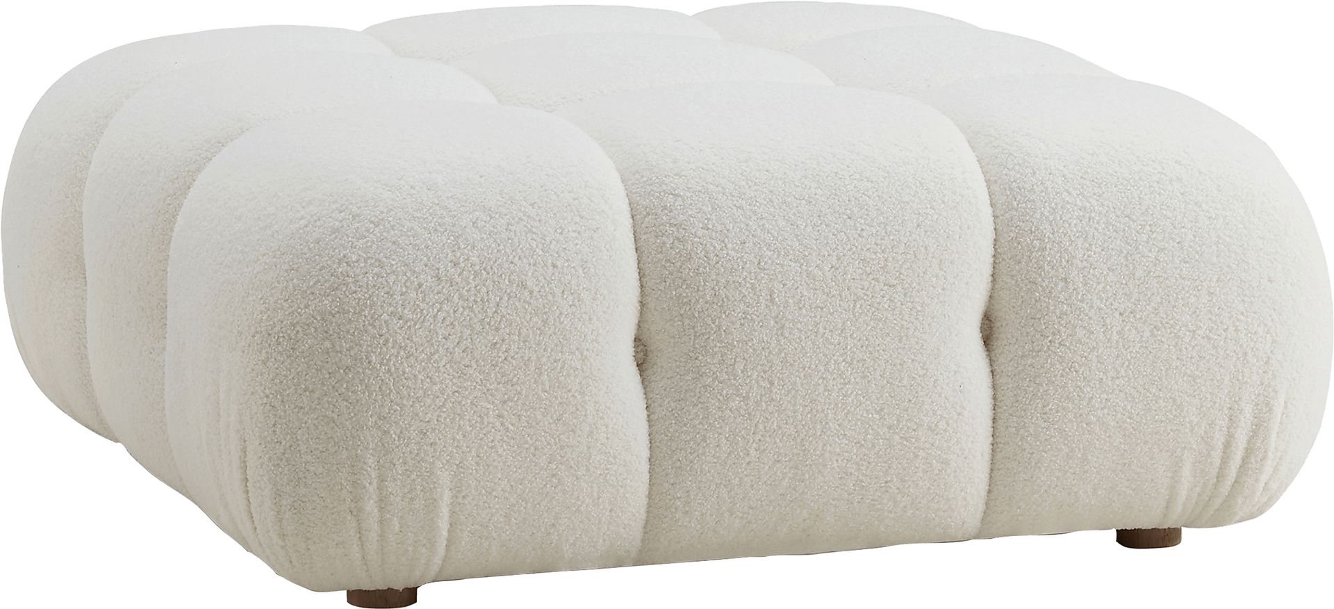 Crianza Cream Ottoman - Image 1