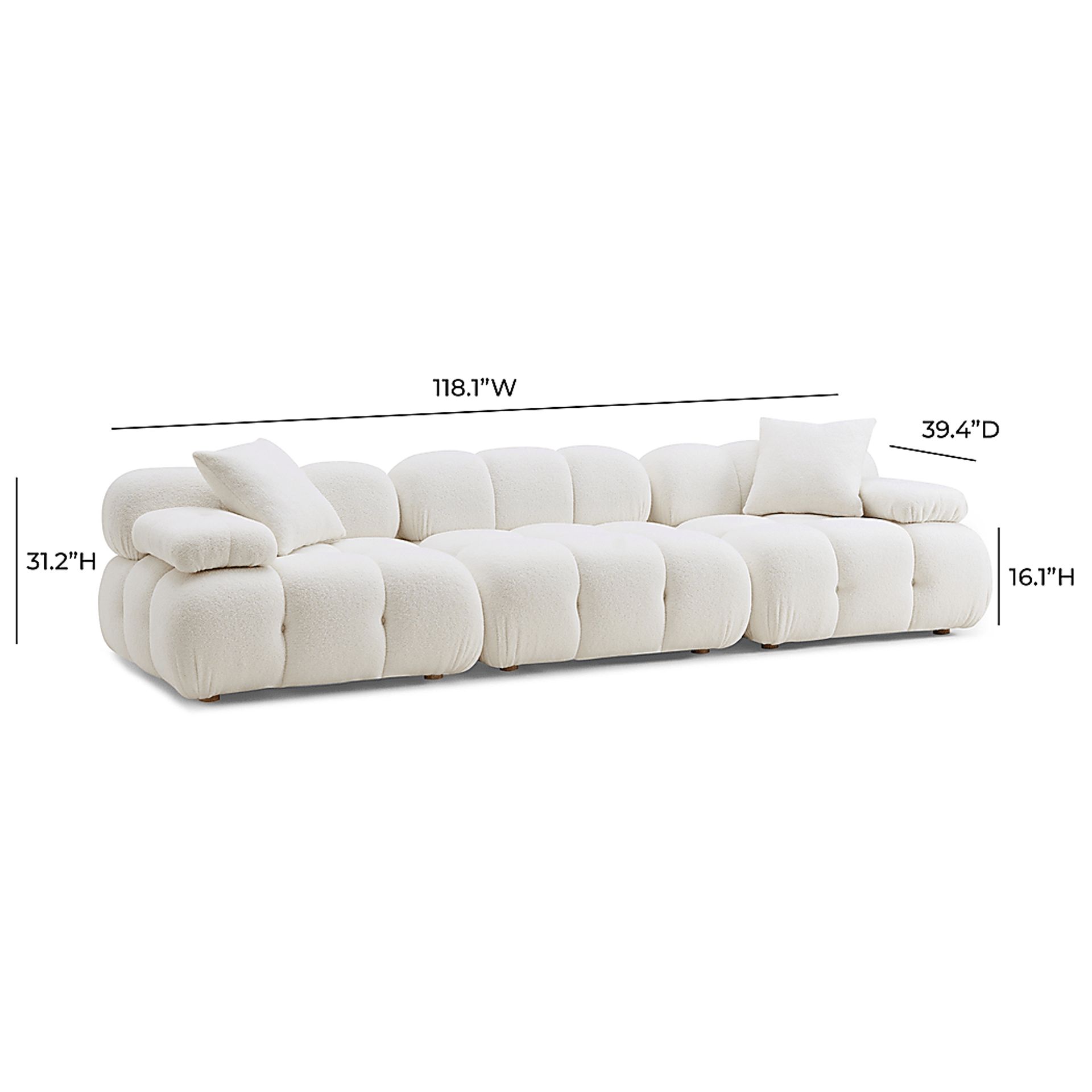 Crianza Cream Sofa - Image 8