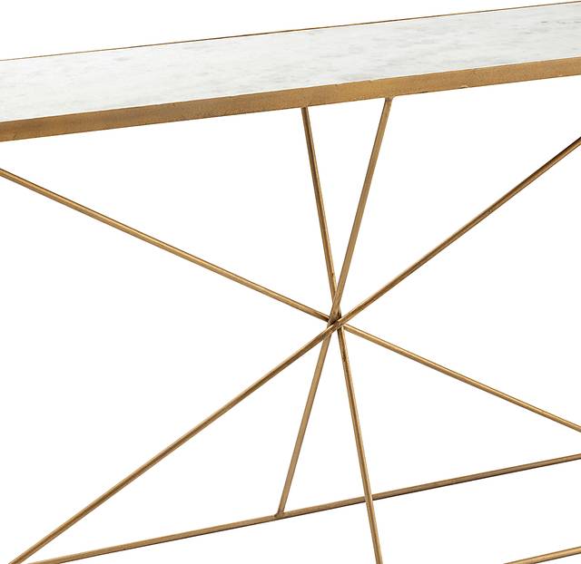Cristara White Sofa Table - Thumbnail - Image 3