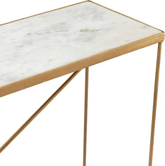 Cristara White Sofa Table - Thumbnail - Image 4