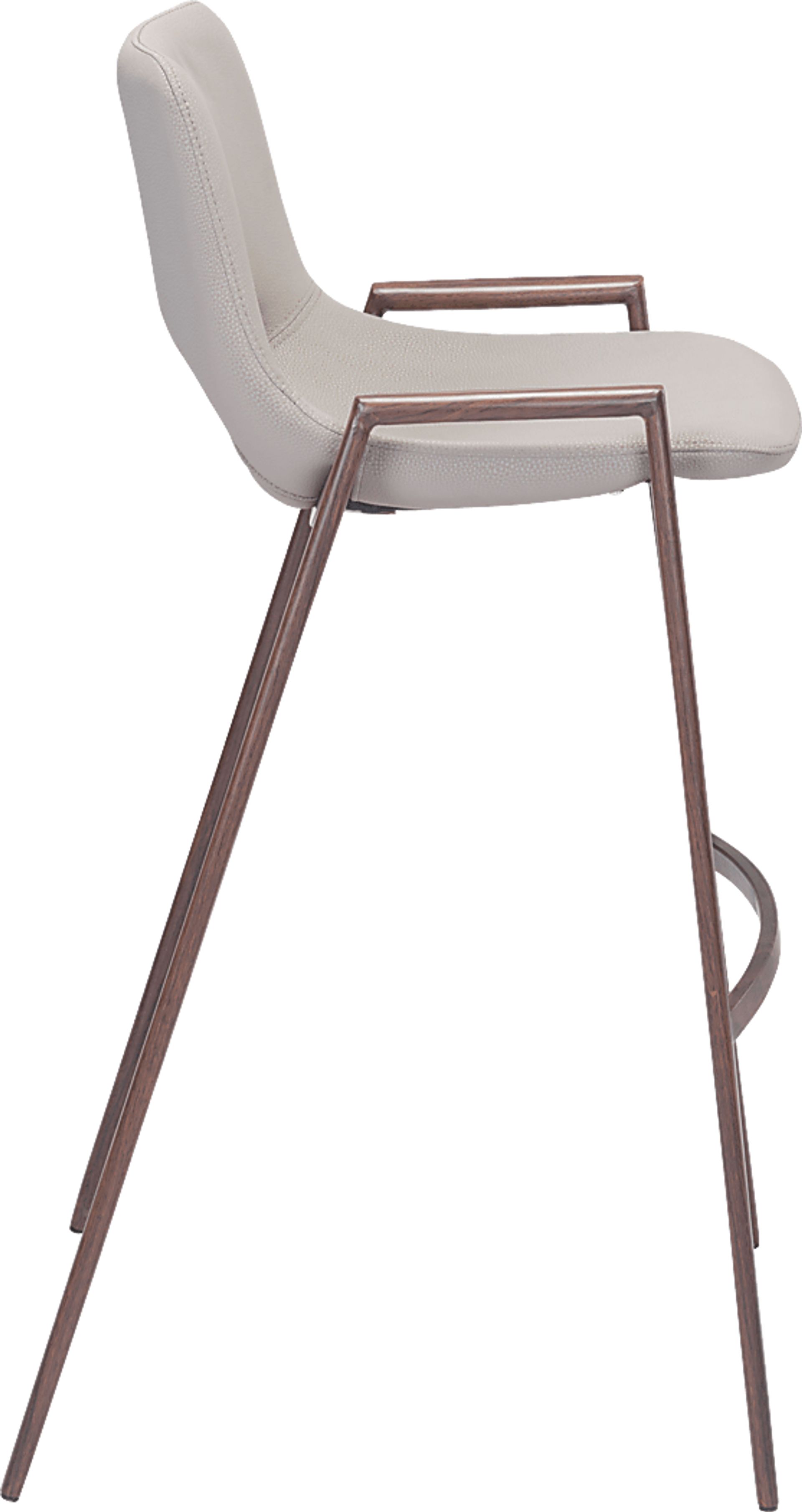 Cristway Beige Barstool, Set of 2 - Image 3