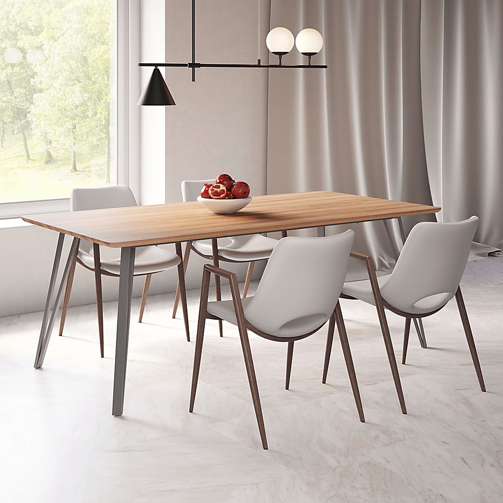 Cristway Beige Side Chair, Set of 2 - Image 5