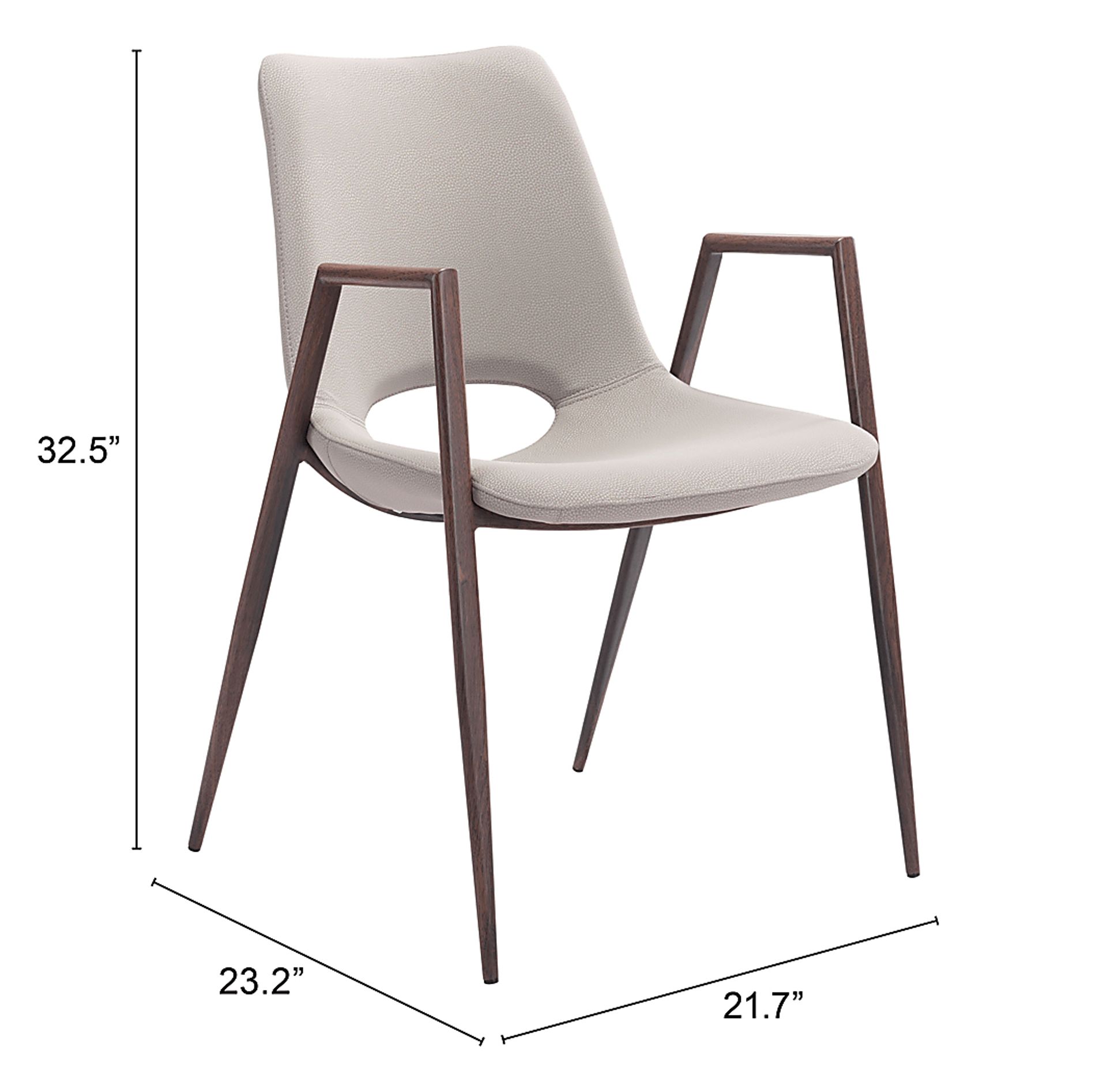 Cristway Beige Side Chair, Set of 2 - Image 6