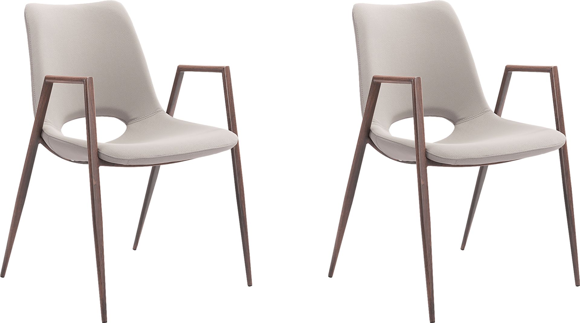Cristway Beige Side Chair, Set of 2 - Image 1