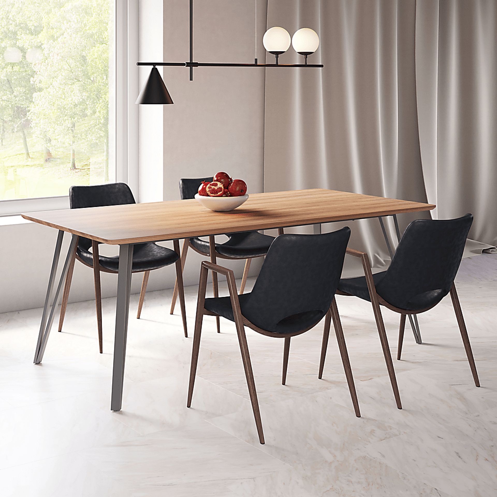Cristway Black Side Chair, Set of 2 - Image 5