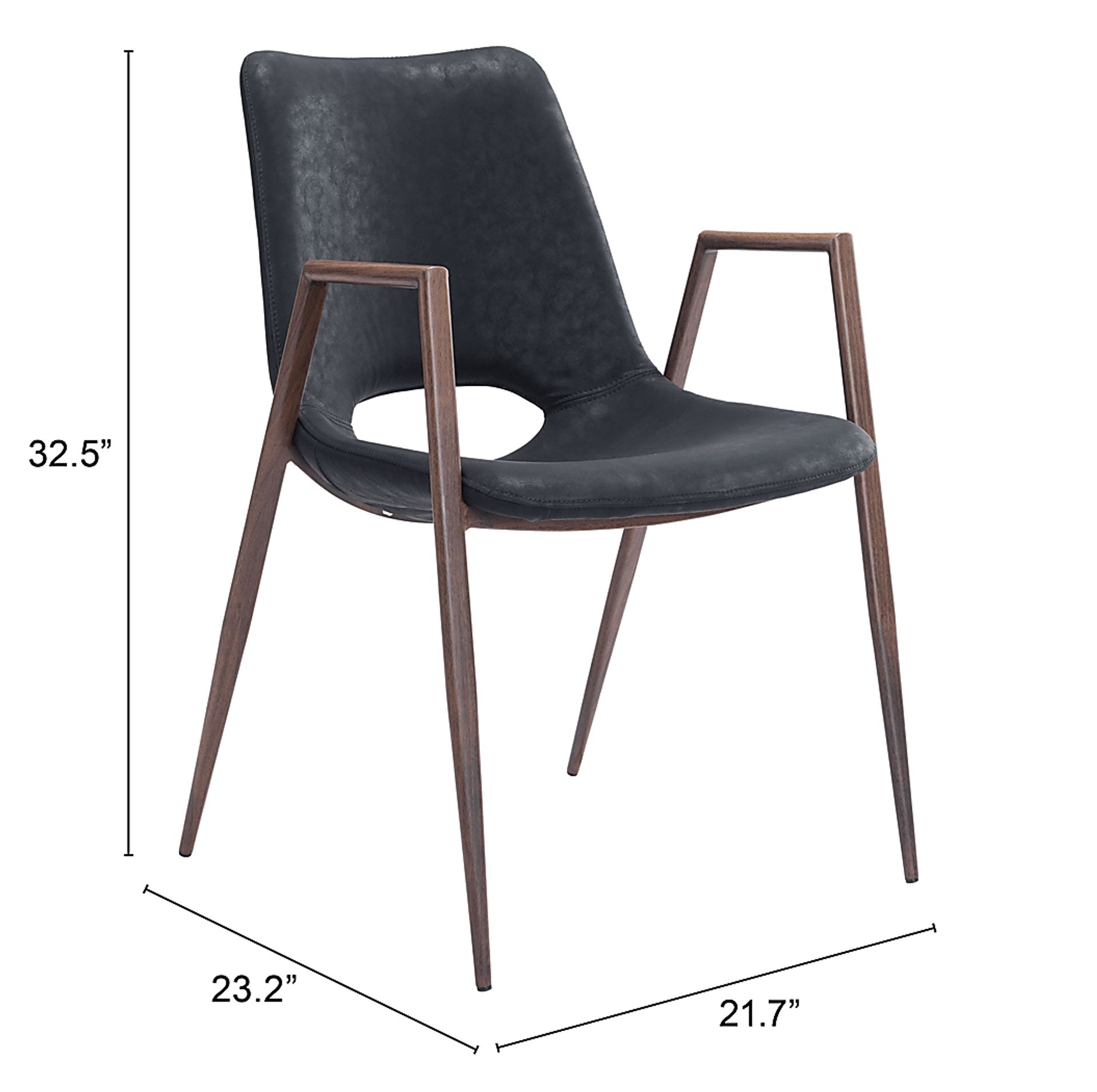 Cristway Black Side Chair, Set of 2 - Image 6