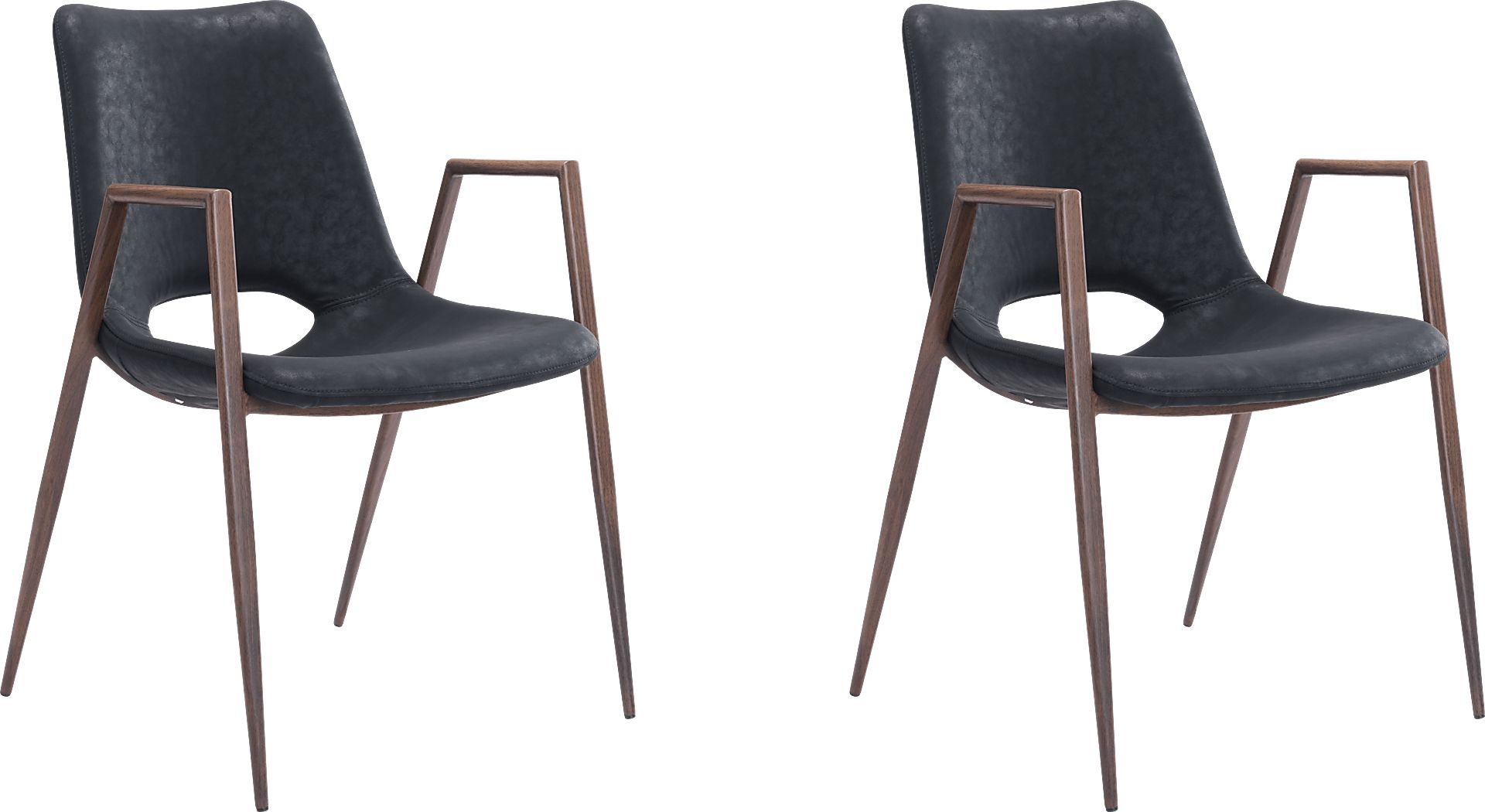Cristway Black Side Chair, Set of 2 - Image 1