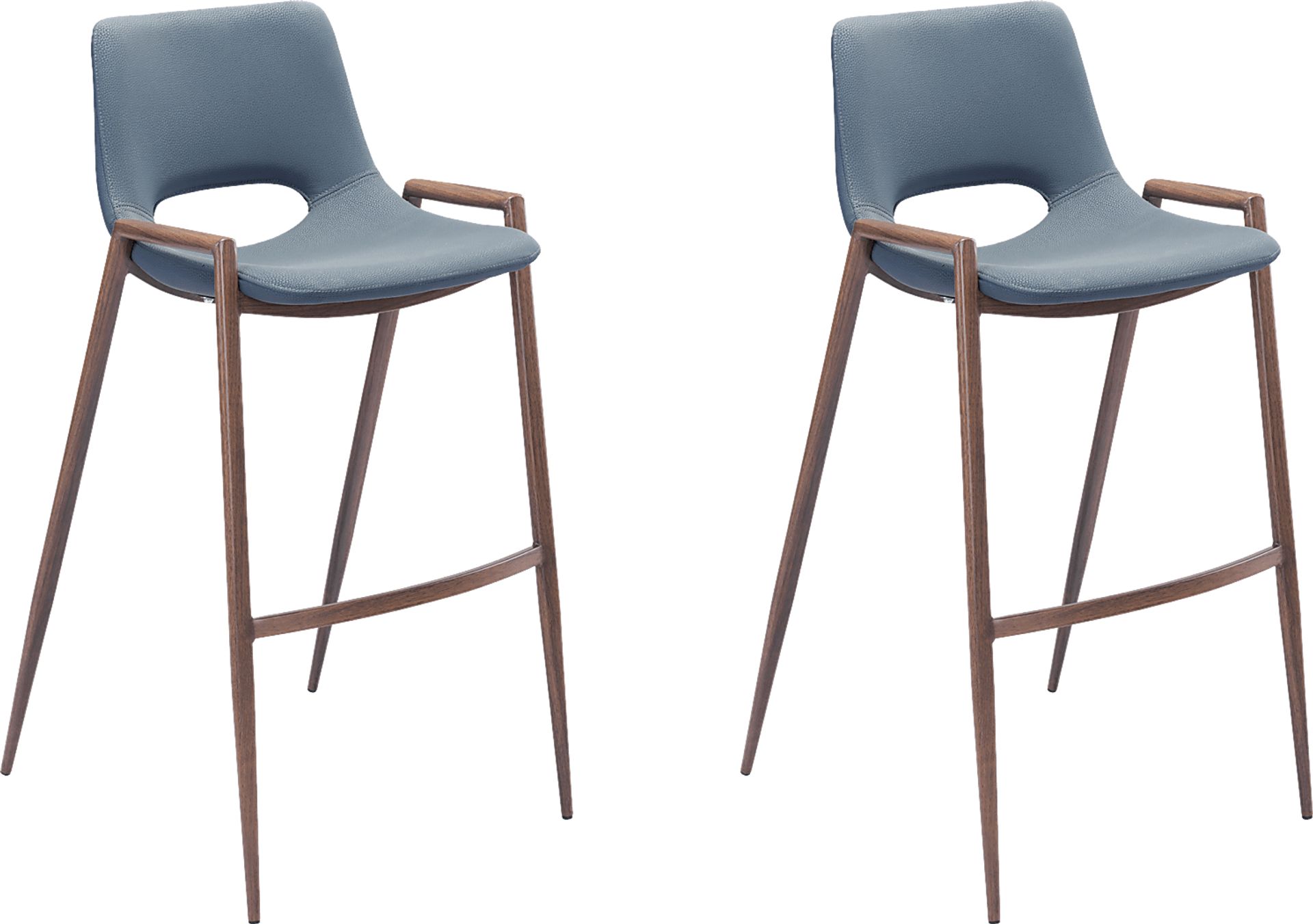 Cristway Gray Barstool, Set of 2 - Image 1