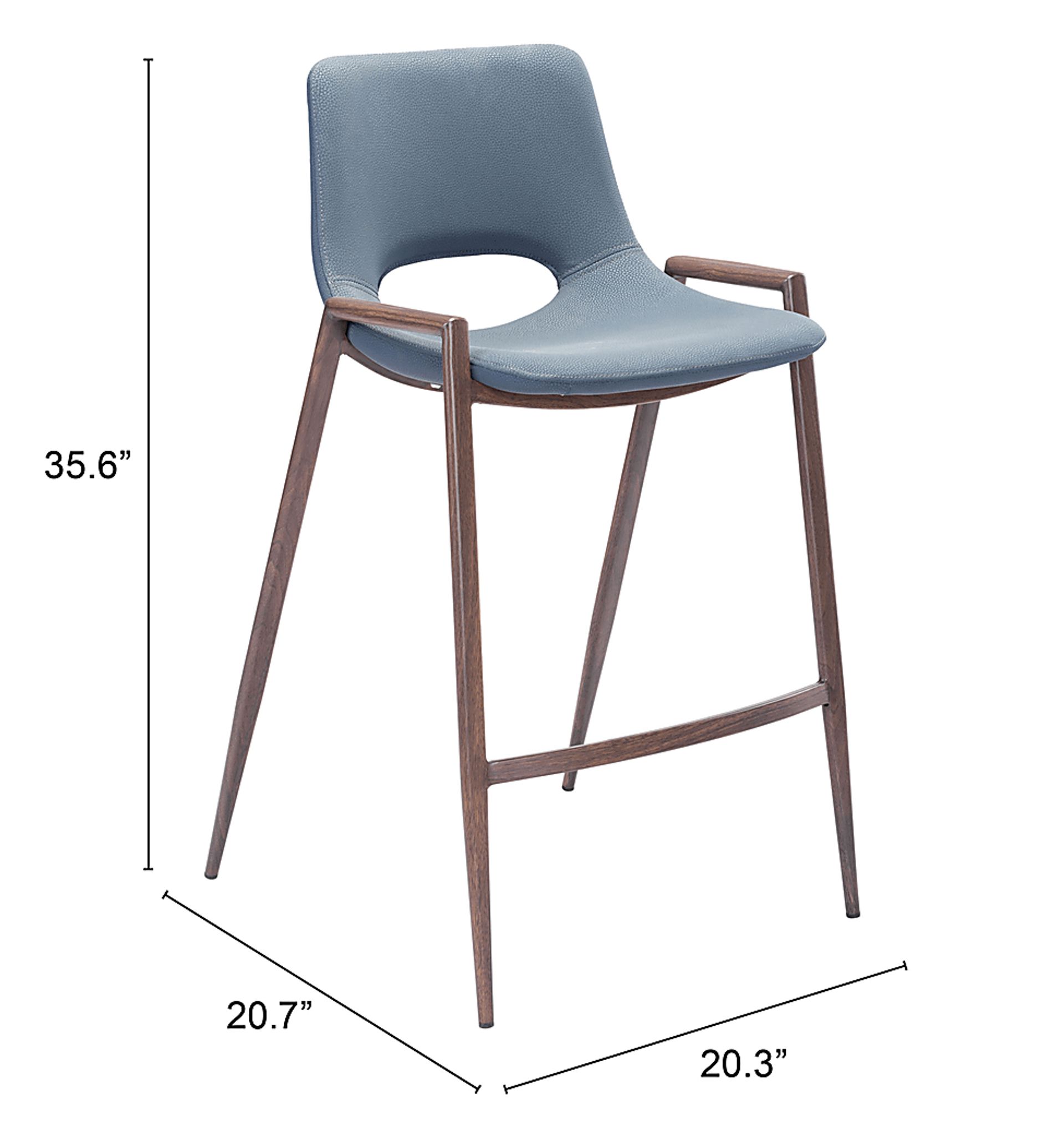 Cristway Gray Counter Stool, Set of 2 - Image 6