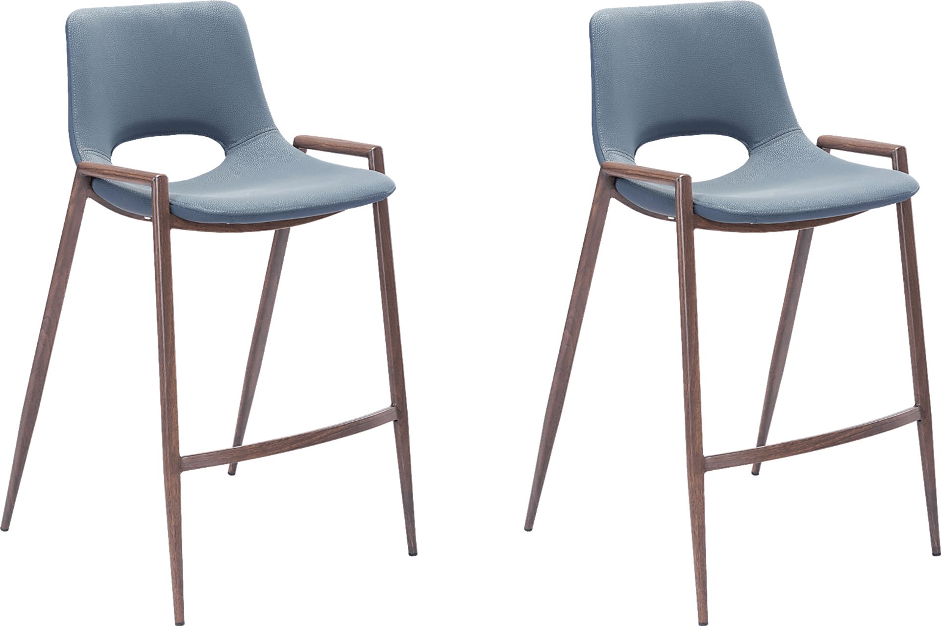 Cristway Gray Counter Stool, Set of 2 - Image 1
