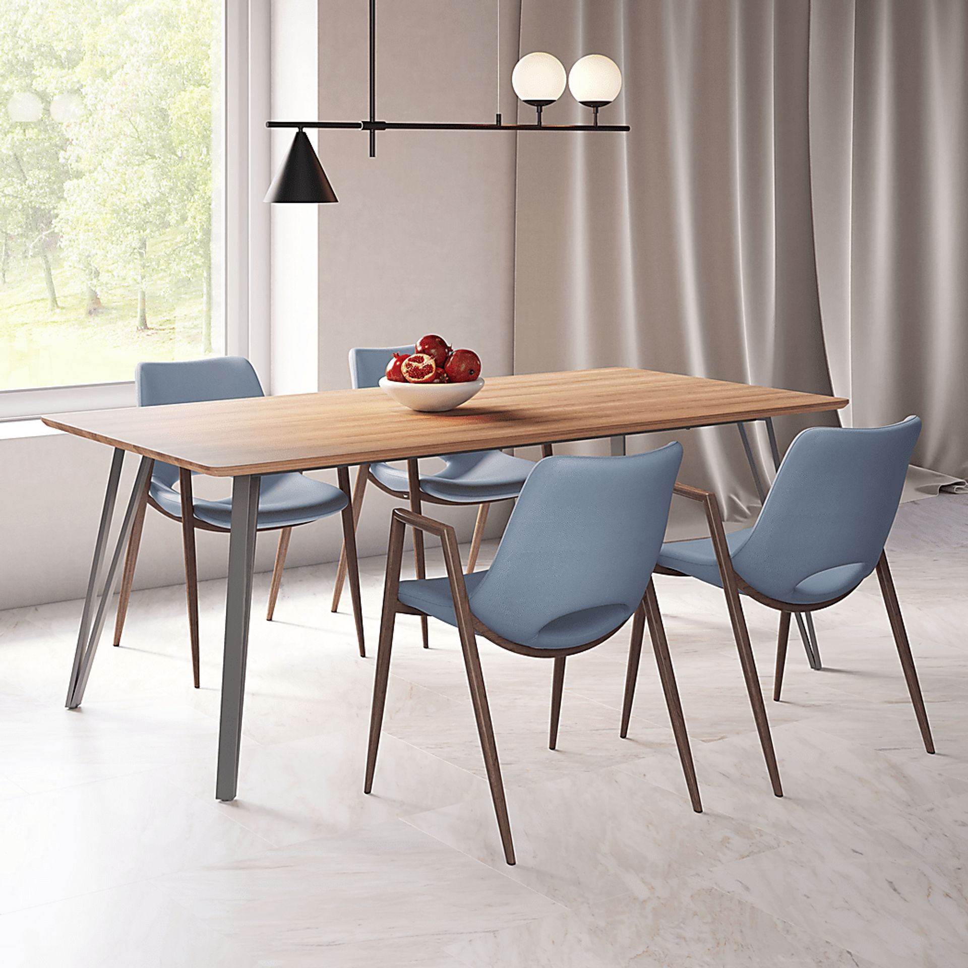 Cristway Gray Side Chair, Set of 2 - Image 5