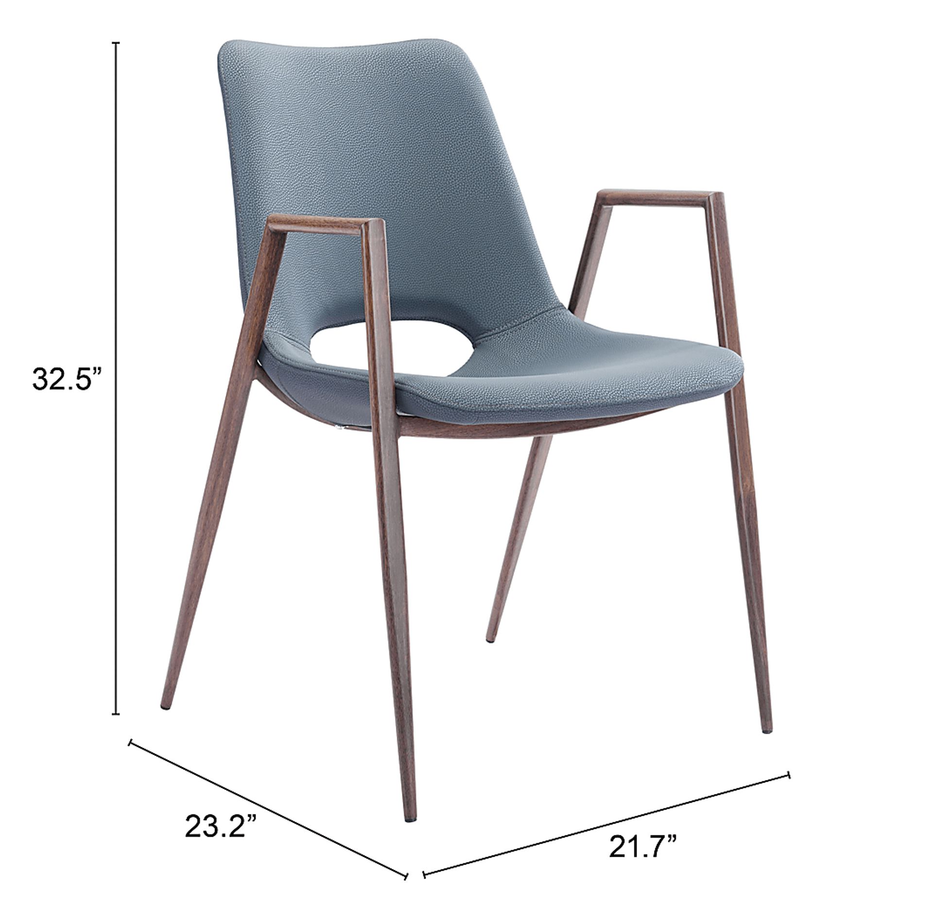Cristway Gray Side Chair, Set of 2 - Image 6
