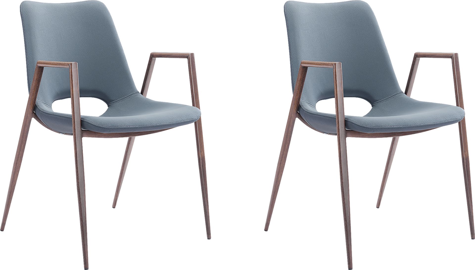 Cristway Gray Side Chair, Set of 2 - Image 1