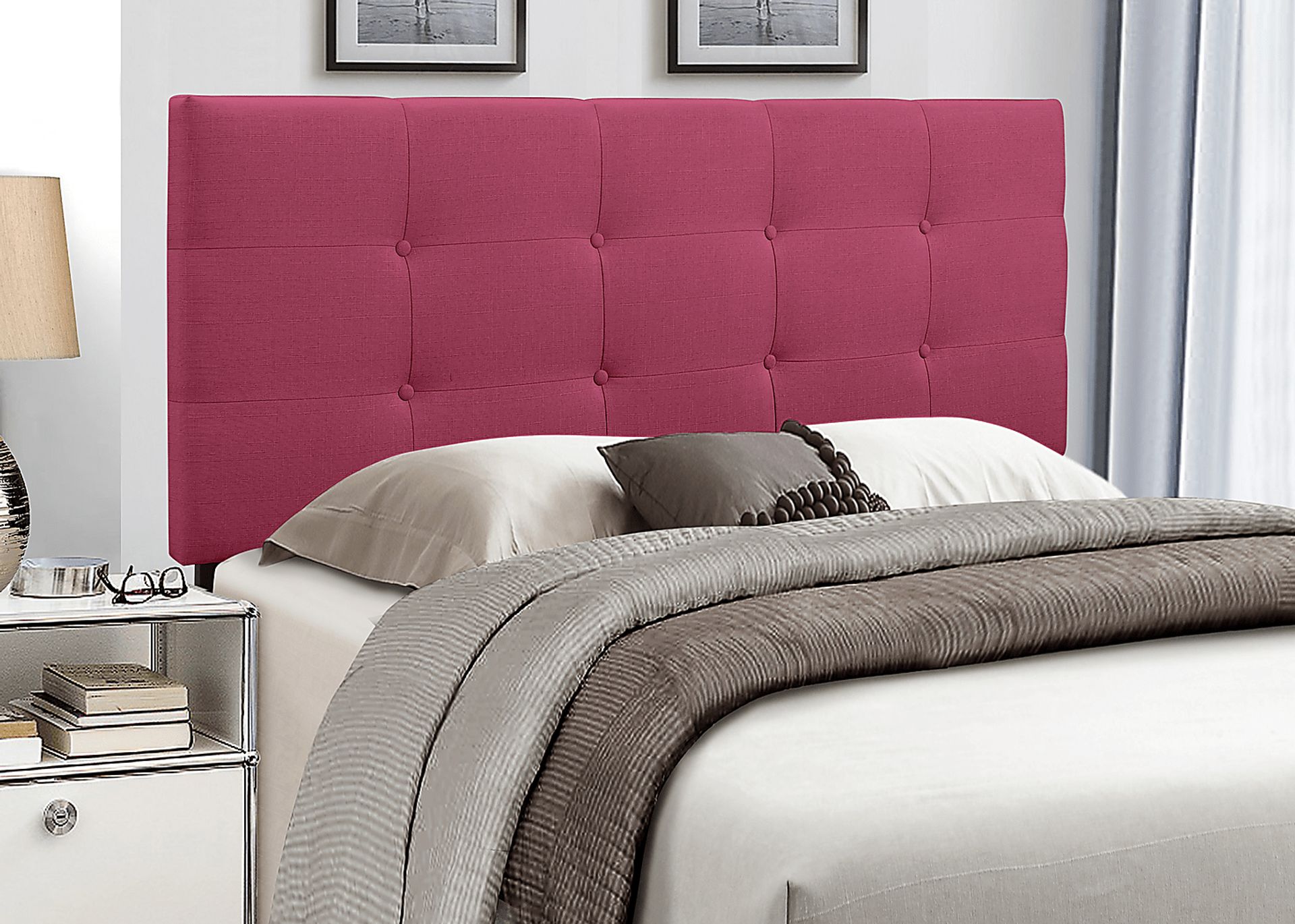 Criswell Pink Full/Queen Upholstered Headboard - Image 3