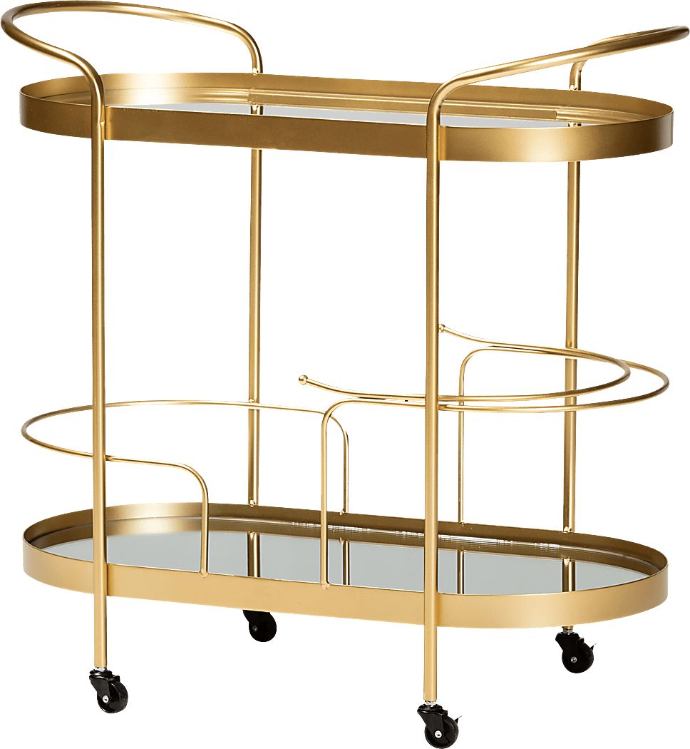 Croftway Gold Colors,Metal Bar Cart | Rooms to Go