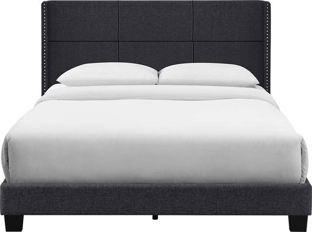 Cromwell Black Queen Platform Bed - Thumbnail - Image 2
