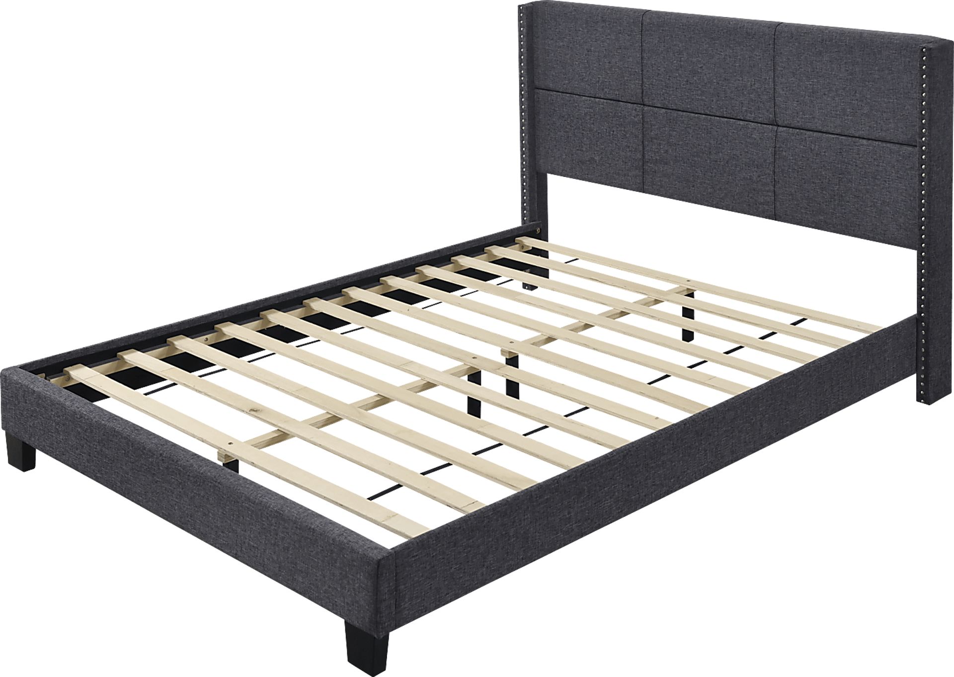 Cromwell Gray King Platform Bed - Image 4