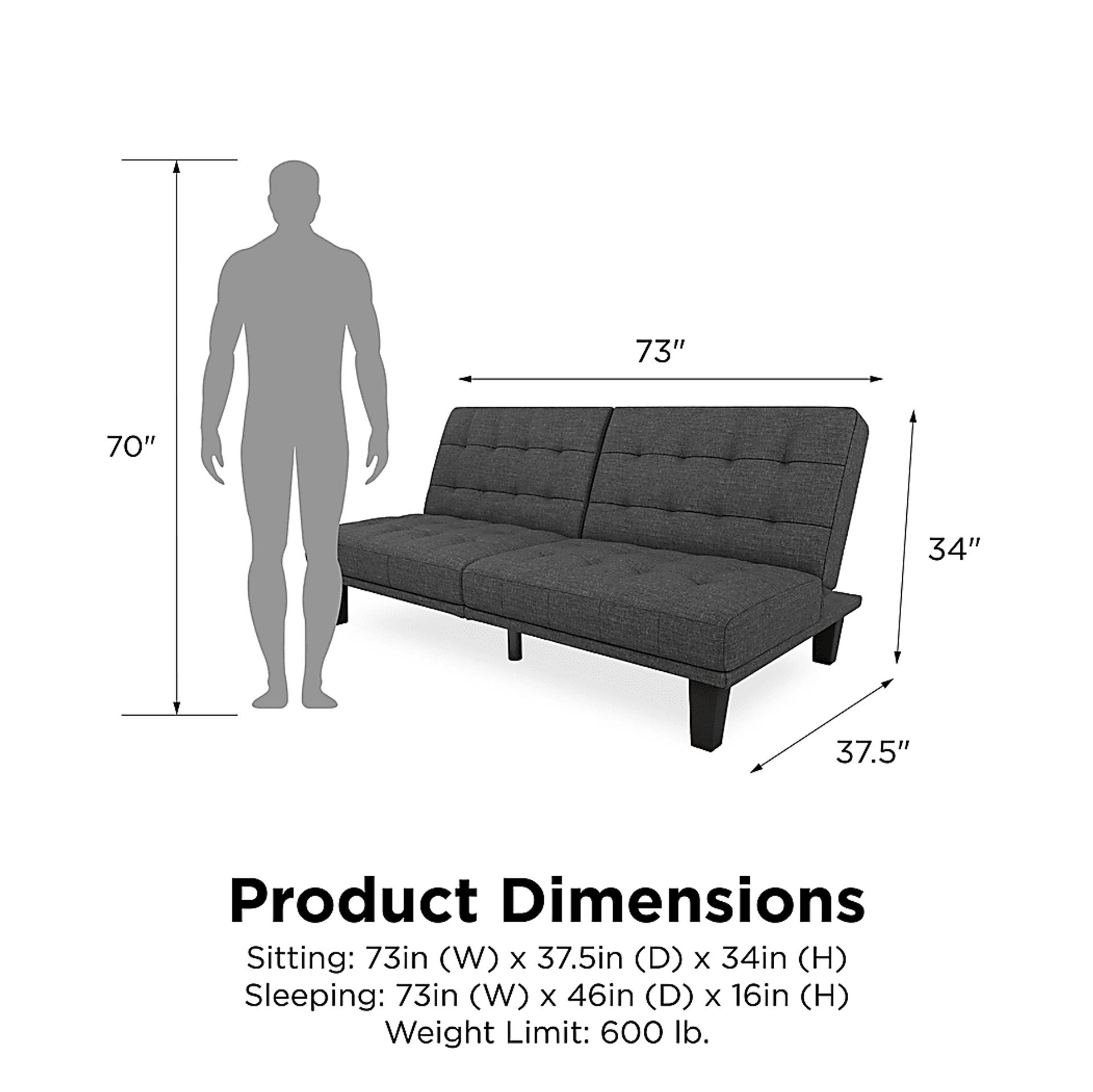 Cropp Gray Futon - Image 19