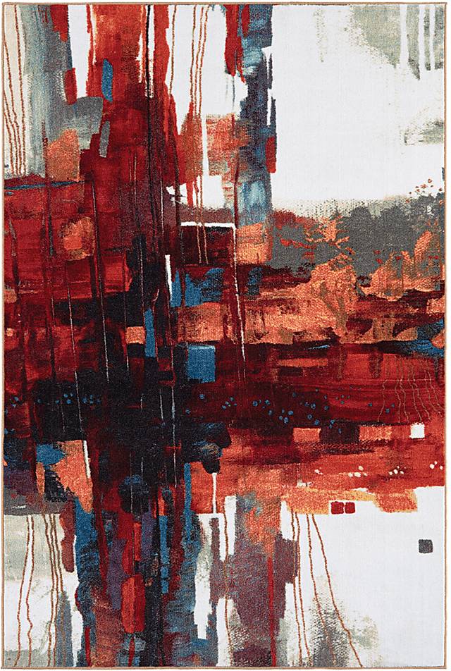 Crossed Collage Red 6' x 9' Rug - Thumbnail - Image 1