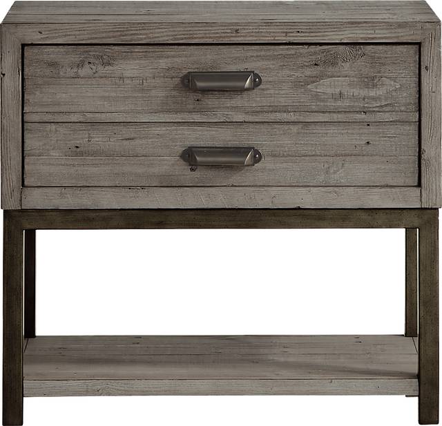 Crossgate Gray 1 Drawer Nightstand - Thumbnail - Image 1