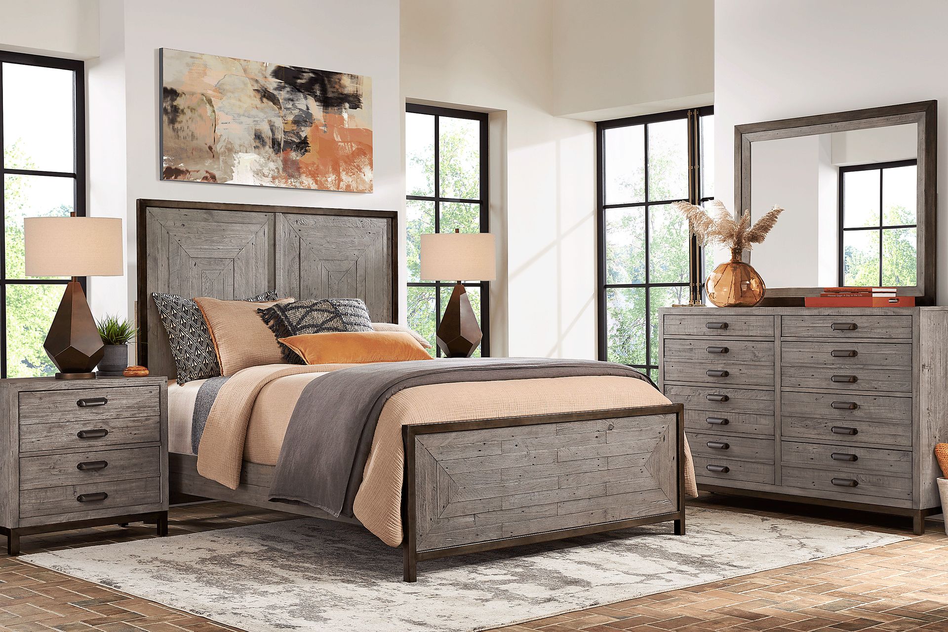 Crossgate Gray 5 Pc Queen Panel Bedroom - Image 1
