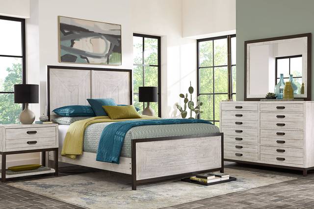 Crossgate White 7 Pc Queen Panel Bedroom - Thumbnail - Image 1