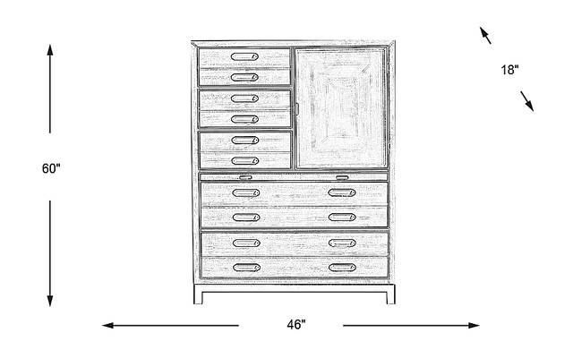 Dimension Image. Please refer to the Dimension Tab on this page for dimension details.