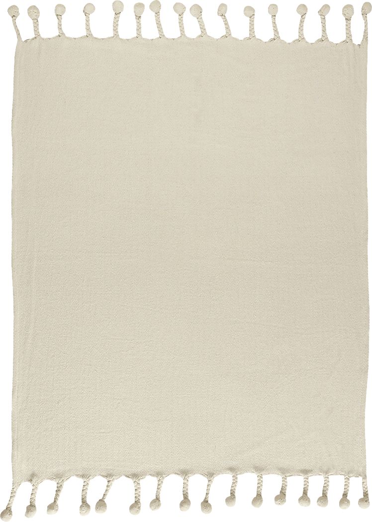 Crossmar Cream Throw Blanket
