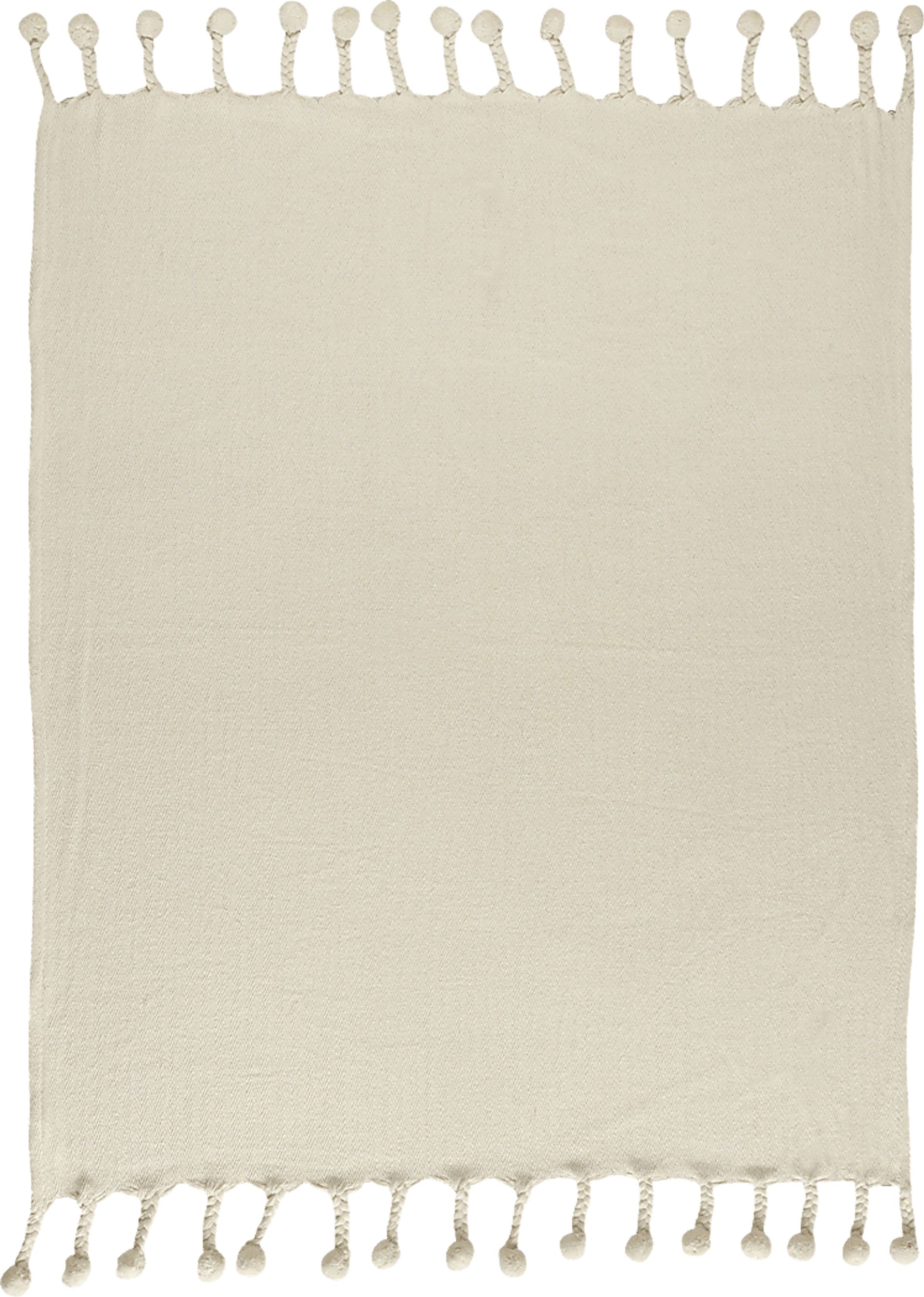 Crossmar Cream Throw Blanket - Image 1