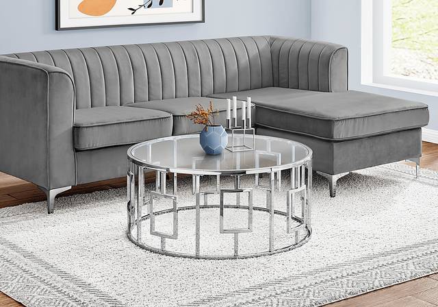 Crosstimber Chrome Cocktail Table - Thumbnail - Image 3